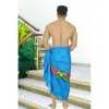 A skirt made of cotton fabric sarongs pareo Lungi Lavalava from South America. Custom Qni shawl style Specification image